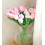 10pcs Pink Artificial Tulip Flowers, Real Touch, 34cm 3