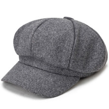 Avisdrengskasketter til kvinder, Cabbie Painter Hat Gatsby Ivy Beret Cap Efterår Vinter Varm Mode Kvinder Ottekantet Hat Uldstof Afslappet Beret Cap