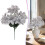 Flor de poinsétia artificial com glitter 15,7 em 1 pacote 2