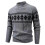 Pull de Noël pour homme en maille jacquard à manches longues 1