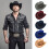 GROFRY Unisex Vintage Πλατύ Γείσο Ζεστό Καπέλο Western Cowboy Καπέλο Βρετανικού Στυλ Τζαζ Καπέλο 2