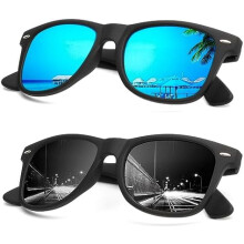 Lunettes de soleil polarisées pour hommes et femmes, monture semi-cerclée unisexe, style rétro, protection UV.