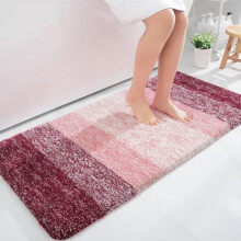 Tappeto da bagno 47x24", in microfibra extra morbida e assorbente, con retro in gomma, ad asciugatura rapida e lavabile in lavatrice - Rosso