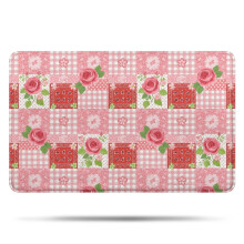 Tappeto da bagno floreale Pioneer Flower, tappetino antiscivolo in microfibra con retro in gomma, morbido, 51x81 cm, compatibile con vasca e doccia.