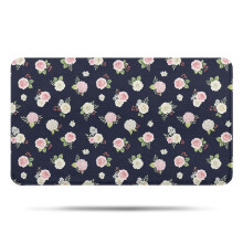 Tappeto da bagno floreale Pioneer Flower, tappetino antiscivolo in microfibra con retro in gomma, morbido 43x76 cm