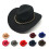 GROFRY Unisex Vintage Πλατύ Γείσο Ζεστό Καπέλο Western Cowboy Καπέλο Βρετανικού Στυλ Τζαζ Καπέλο 7