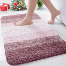 Mikrofiber Shaggy badeværelsestæppe 86x51 cm mauve