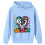 Meme Hoodie för Barn Ljusblå Långärmad Tröja 5