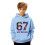 Meme Hoodie för Barn Ljusblå Långärmad Tröja 3