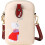 Damen-Handytasche aus Leder mit Katzenmotiv 1
