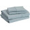 Ensemble de draps en microfibre 4 pièces pour lit double, bleu spa 2