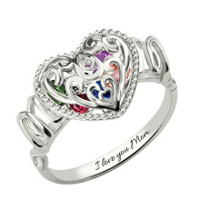 Anello con zircone traforato, regalo per la festa della mamma, gioielli in offerta.