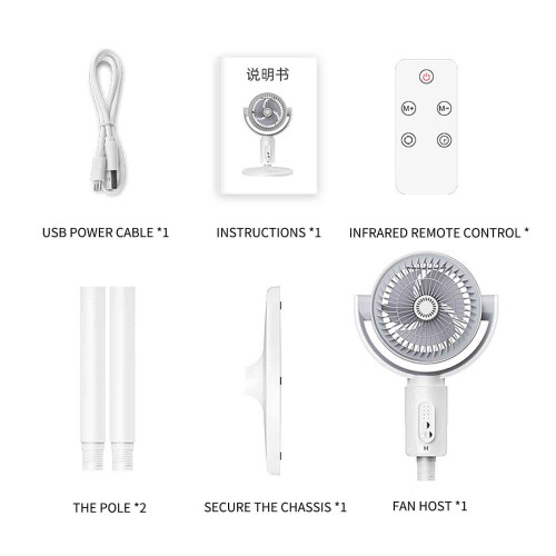Quiet Oscillating Floor Fan, 360 Rotation, 6 Modes, 1