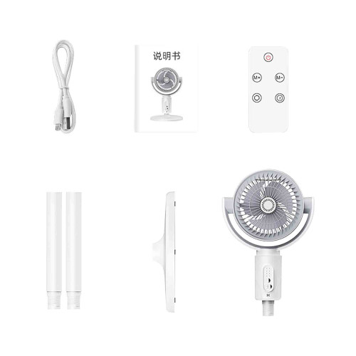 Quiet Oscillating Floor Fan, 360 Rotation, 6 Modes, 2