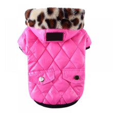 Giacca con cappuccio e finte tasche per cani, cappotto invernale caldo, tuta da neve per cani di piccola taglia