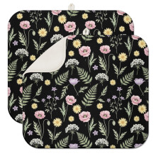 Keukenafdroogmat met Pioneer bloemenprint (1 stuk), ultra-absorberende microvezel afdruipmat, 40 x 45 cm