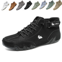 Sapatos ortopédicos impermeáveis para homens, botas de cano alto para atividades ao ar livre, tênis casuais leves feitos à mão para caminhadas e