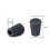 Trekking Pole Cover Stopper Black 10 pcs 2