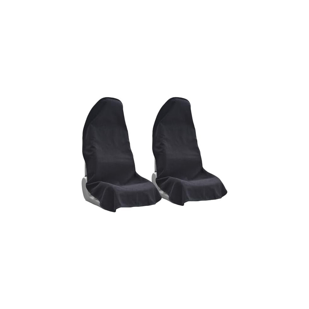 Universal Car Seat Covers 2-Pack Waterproof Non-Slip Black 9341593920964