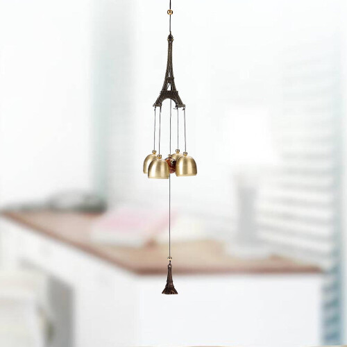 Sino de vento de metal para decoração de casa, adiciona calma e relaxamento ao jardim e pátio, 15 cm (6 polegadas).