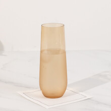 12 phíosa 9oz Soláthairtí Feadóga Gan Gas Champagne Plaisteacha Indiúscartha Óir Ómra 9oz