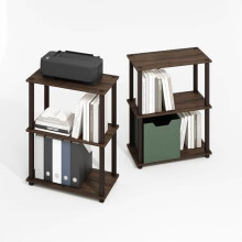 Étagère mince à 4 niveaux en noyer noir, 60 cm (L) x 29,5 cm (P)