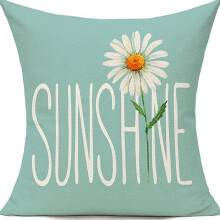 1 Capa de Almofada Decorativa para Exterior 45x45cm, Estampa de Gnomos e Margaridas – Compatível com Varanda, Sofá, Cadeira e Poltrona