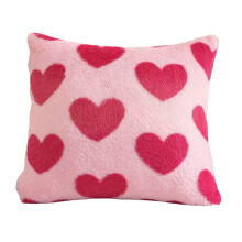Roze hartvormige Valentijnskussenhoes 18x18 inch