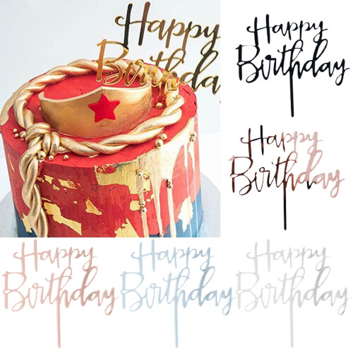 HEVIRGO Διακοσμητικό Τούρτας Γενεθλίων για Cupcake, Διακόσμηση Γενεθλίων, Αξεσουάρ 1