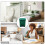 MOQIN Πλαστικός κάδος απορριμμάτων 10 γαλονιών με καπάκι που προστατεύει από τις 6