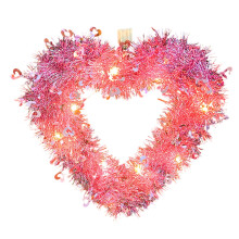 Ghirlanda floreale a forma di cuore per San Valentino, ghirlanda di fiori artificiali da 30 cm per matrimoni, fidanzamenti, anniversari, feste e