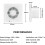Ανεμιστήρας εξάτμισης 150Mm18W320M³/H με βαλβίδα αντεπιστροφής και διακόπτη αλυσίδας, 5