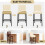 Ensemble de 4 housses de tabouret de bar en velours lavable couleur camel 7