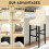 Ensemble de 4 housses de tabouret de bar en velours lavable couleur camel 6