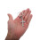 Chaveiro elegante com cruz de cristal e strass para mulheres, em liga de zinco prateada, 9,9 cm (3,54 polegadas). 5