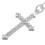 Chaveiro elegante com cruz de cristal e strass para mulheres, em liga de zinco prateada, 9,9 cm (3,54 polegadas). 3