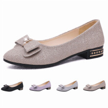 Mocassini da donna slip-on traspiranti, scarpe casual estive con fiocco e strass, antiscivolo, comode per camminare, ideali per lavoro, ufficio e