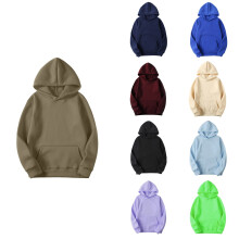 Sweat-shirt grande taille pour femme, manches longues, capuche, poches, style décontracté, idéal pour l'automne et l'hiver, couleur kaki, taille M.
