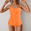 Μαγιό Tankini για γυναίκες, στράπλες, μπαντό μαγιό, μοντέρνο αδυνάτισμα, μονόχρωμο, 2 2