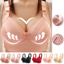 Draadloze bh's voor dames, damesbh's, plus size minimizer bh, draadloos, licht gevoerd, zijsteun voor vollere figuren, felroze