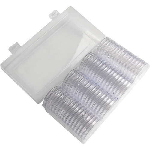 Capsules pour pièces de 41 mm avec boîte de rangement – 60 unités 2