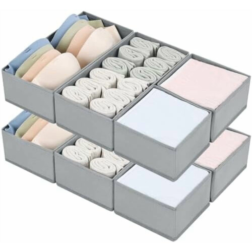 Foldable Fabric Drawer Organisers Set of 8