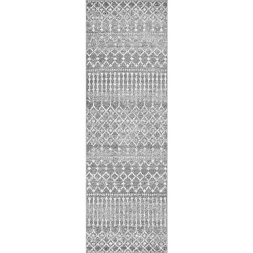 Moroccan Blythe area rug dark grey 2x6 ft 2