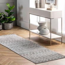 Moroccan Blythe area rug dark grey 2x6 ft