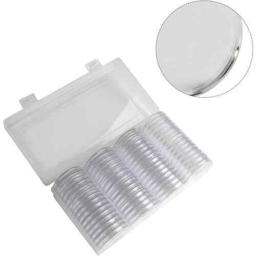 60-Piece 41mm Coin Capsules with Storage Box 1