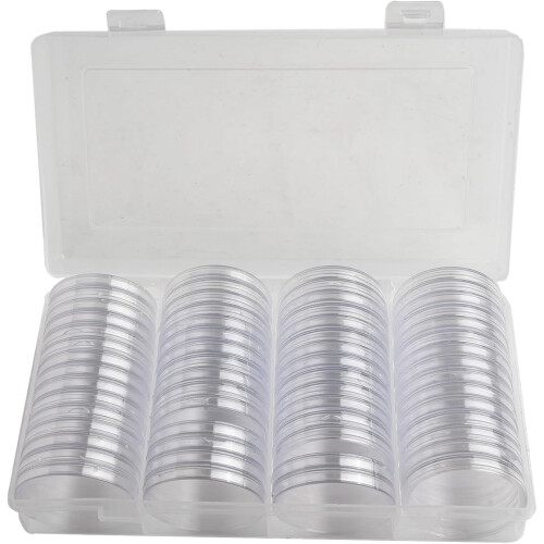 Capsules pour pièces de 41 mm avec boîte de rangement – 60 unités 1