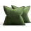 Capas de almofada decorativas em veludo verde musgo, macias e quadradas, para sofá, quarto, 50x50cm (20x20 polegadas). 6