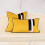 Capa de almofada decorativa amarela em veludo com listras e patchwork, estilo moderno, 50x50cm (20x20 polegadas), ideal para sofá, quarto, sala de 5