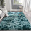 Χαλί Fluffy Tie-Dye Peacock Blue 3x5ft – Υπερ-μαλακό, αντιολισθητικό και πλενόμενο, συμβατό με 3