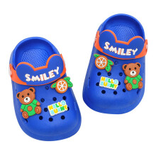 Boys Girls Sandals Summer Breathable Cartoon Closed Toe Non-Slip Soft Sole Slip On Water Shoes Newborn Classic Daily Sandal,Blue,2-3 Years